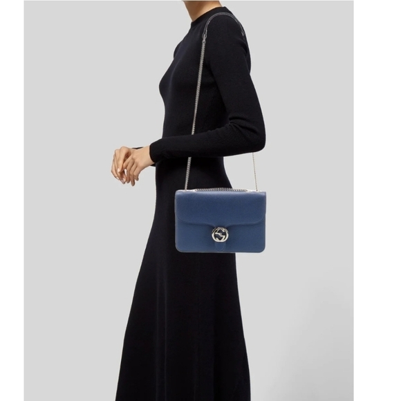 NWT Large Women’s Gucci Interlocking G Leather Bag - Picture 1 of 16